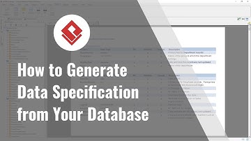 How to Generate Data Specification from Your Database