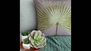 Brown Cotton Linen Beaded Pillow – Together We Grow #thehomecentric #homedecor #sofadecor #textile