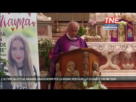 L'ULTIMO SALUTO AD ARIANNA, MAXISCHERMI PER LA 16ENNE MORTA NELLO SCHIANTO  | 10/08/2024