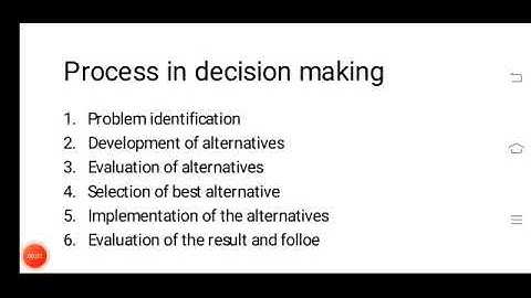 meaning ,nature ,importance and process of decision making