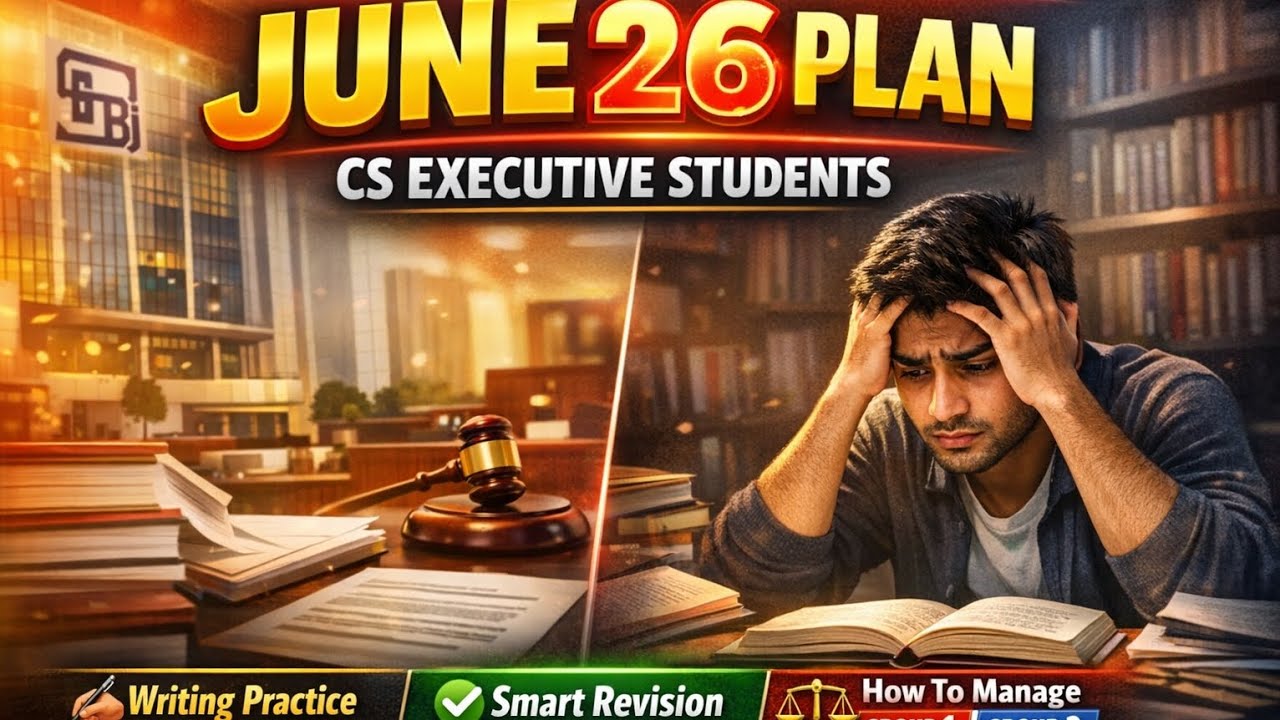 CS Executive June 2026 -- Plan to clear both groups in First Attempt || CS EXECUTIVE || 