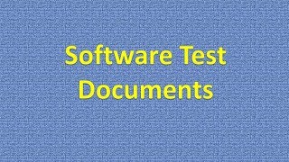 Software Test Documents Profile