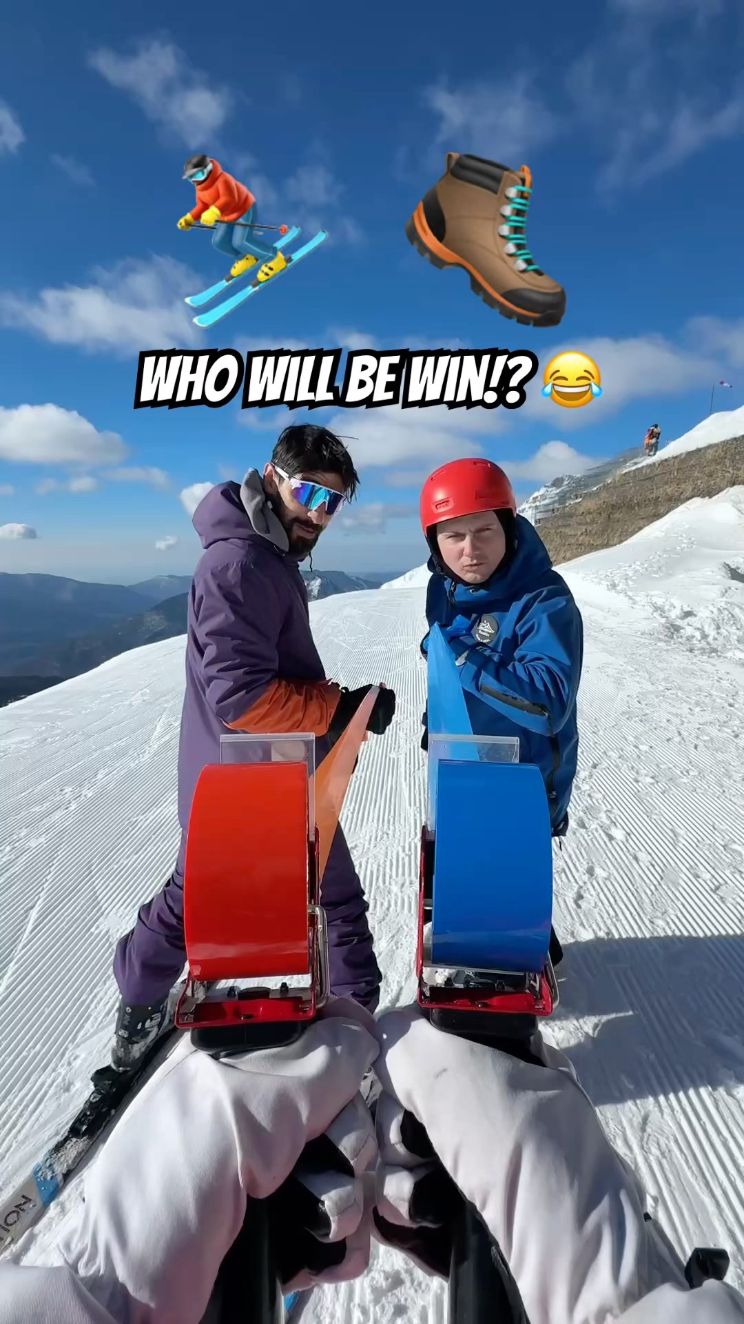 ❌⛷️?Skier vs Runner | Speed Challenge ?