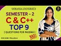 C&C++ | TOP 9 IMPORTANT QUESTIONS | OSMANIA UNIVERSITY | SEMESTER-2 | @shivanipallela
