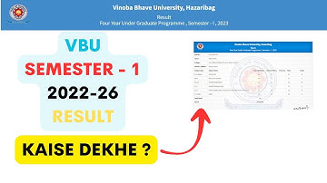 How to Check VBU Semester 1 2022-26 result || How to Download VBU semester 1 session 2022-26 result