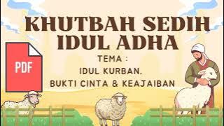 Khutbah Idul Adha Sedih, Semua Jamaah Menangis