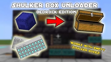 Fully Automatic Shulker box unloader for Minecraft Bedrock Edition! (works with empty Shulker boxes)