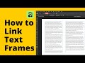 How to link text frames in Affinity 3