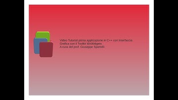 Video Tutorial Creazione di una prima semplice GUI in C++ con WxWidgets