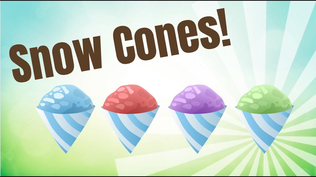 Snow Cones! Color and Letter Recognition Song for Preschoolers