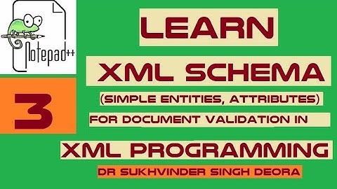 Lesson 3: XML Programming: XML Schema Part 1, XSD