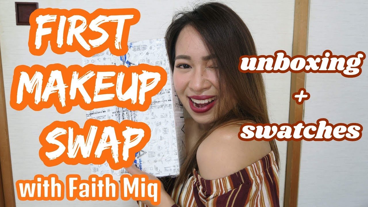 FIRST EVER MAKEUP SWAP with FAITH MIQ. | Unboxing + Swatches