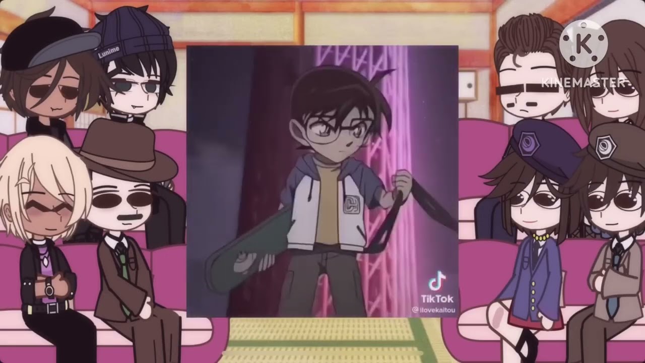 Detective Conan's character react to Conan ||🇸🇦/🇺🇸||•💗