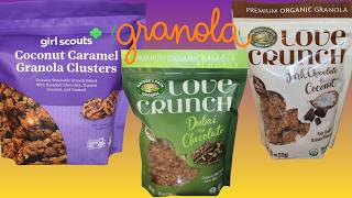 Granola: Girl Scouts Coconut Caramel, Nature’s Path: Dubai Style Chocolate/Dark Chocolate & Coconut
