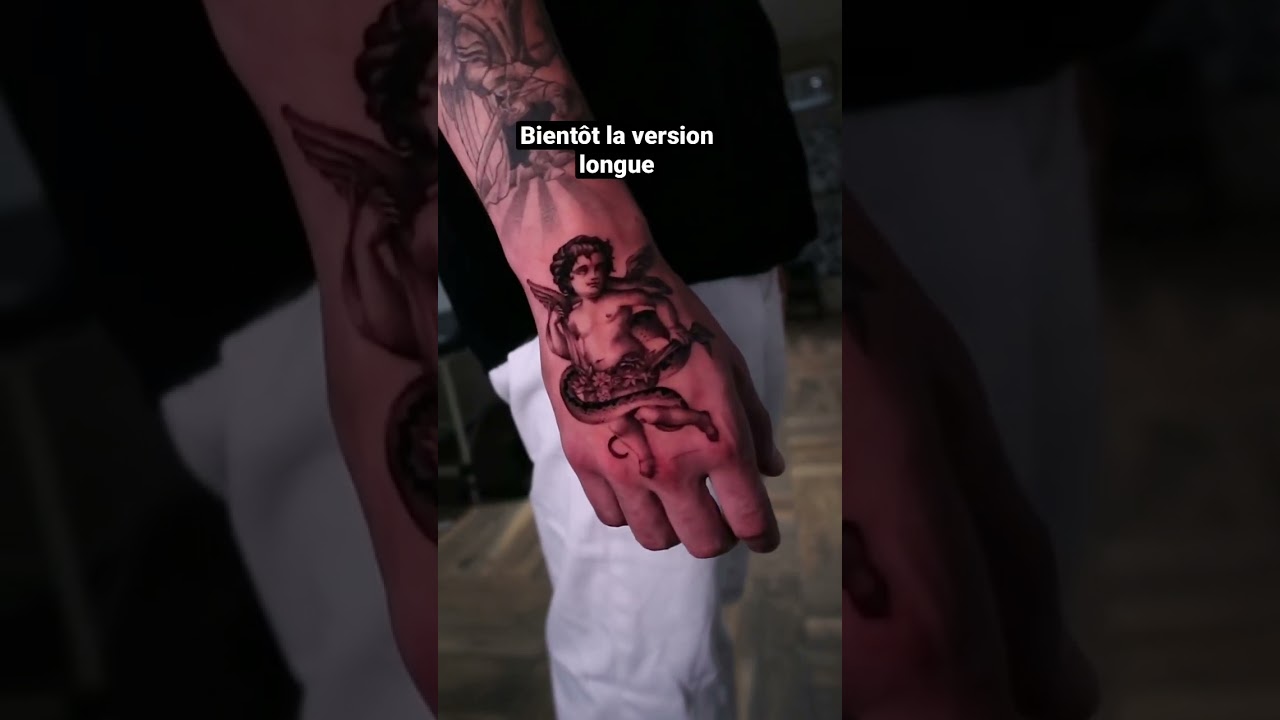 Timelapse angel tattoo