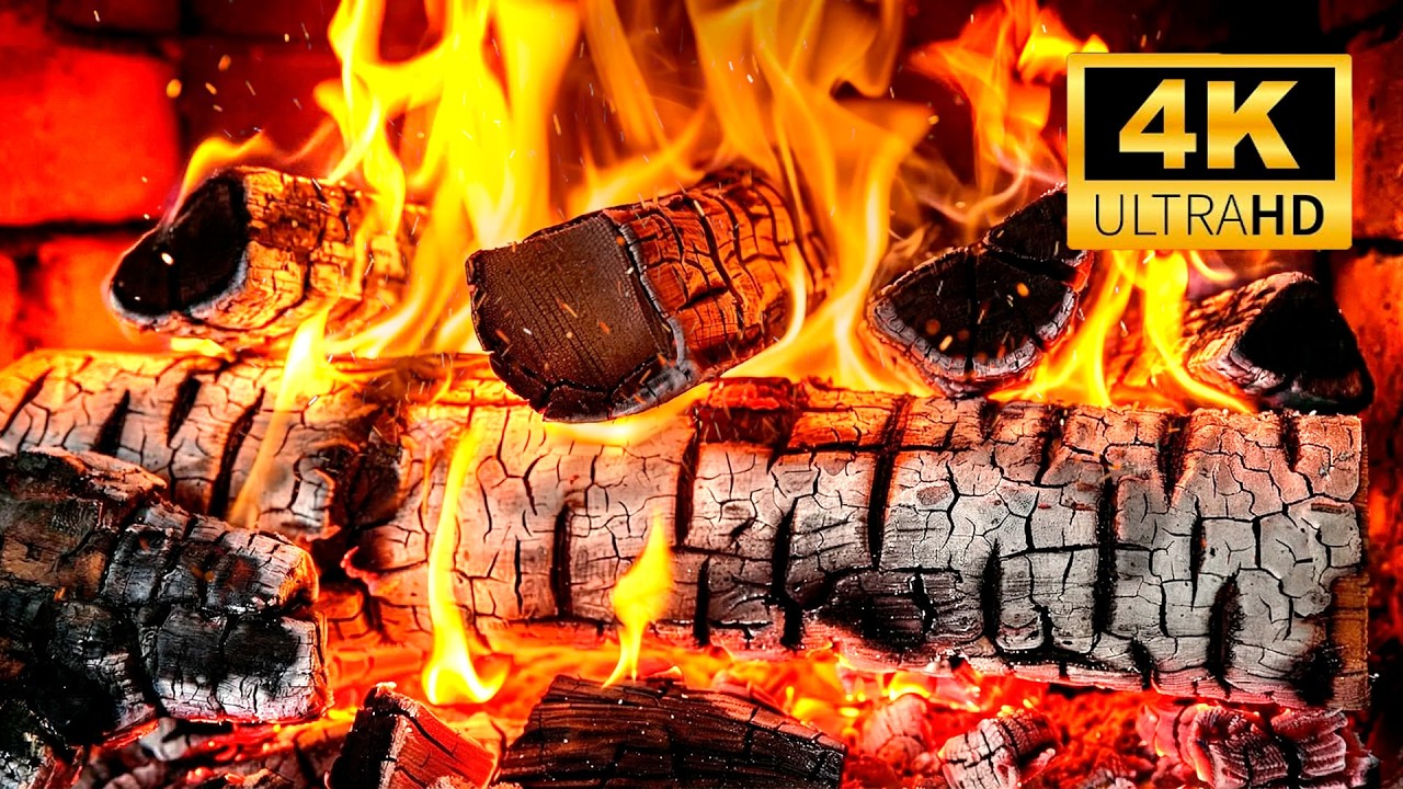 🔥 12 часов умиротворения у камина | Потрескивание углей и теплое, мечтательное сияние