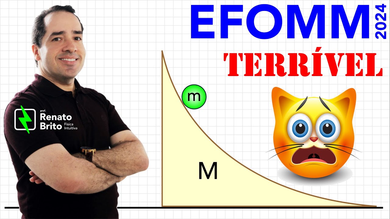 EFOMM 2024 | Uma partícula de massa m desce, deslizando sem atrito sobre  - MAGIA COM RENATO BRITO !