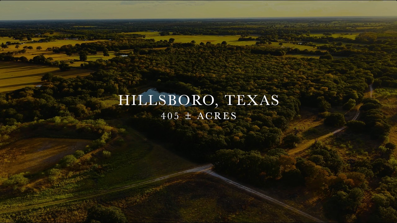 Aerial view of the 405 ± acres property in Hillsboro, Texas