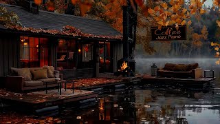 Relaxing At Cozy Lakeside House With Relaxing Jazz Music ☕ Smooth Jazz Piano For Work, Study, Focus.