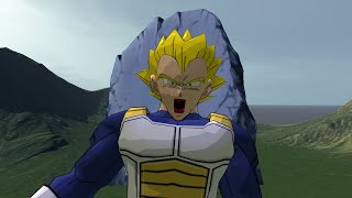 Reproduction video of Vegeta being defeated by Broly