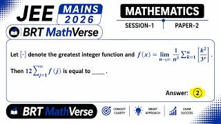 JEE Main 2026 | Greatest Integer Function PYQ | Limits and Summation | JEE Mathematics