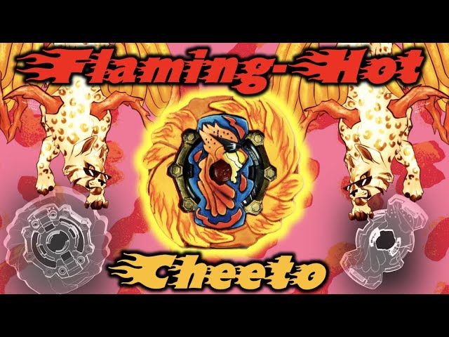 Custom 3D Printed FLAMING HOT CHEETO Beyblade!