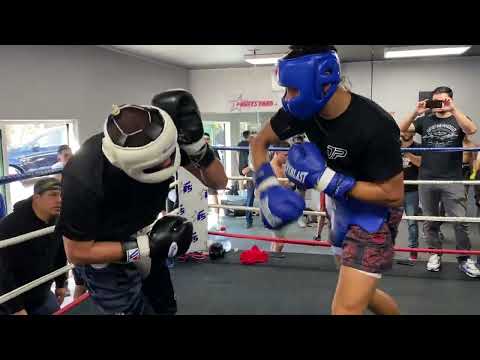 VERY HIGH LEVEL OF SPARRING - BOXING STAR DIEGO PACHECO IN CAMP - ESNEWS BOXING