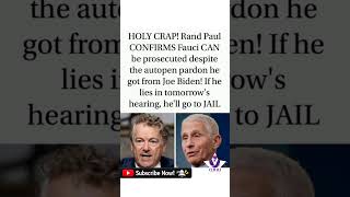 Rand Paul just dropped a BOMBSHELL Fauci isn’t off the hook. #RandPaul #Fauci #BreakingNews #Justice