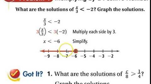 Solving Inequalities using Multiplication and Division