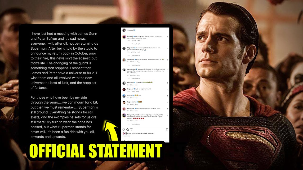 James Gunn says Henry Cavill was never recast as Superman