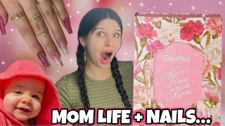 BEST Mother’s Day Gift Box?! Chaotic Mom Life Vlog + Beetles Mani Time With Mom Unboxing LIMITED