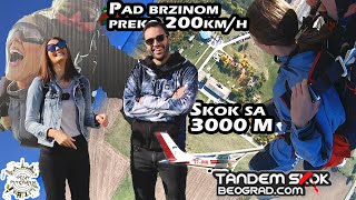 Skok sa 3000m padobranom | Tandem skok Beograd | Ep. 5 Pad brzinom preko 200 km/h
