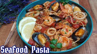 BEST SEAFOOD PASTA | QUICK AND EASY SEAFOOD PASTA RECIPE