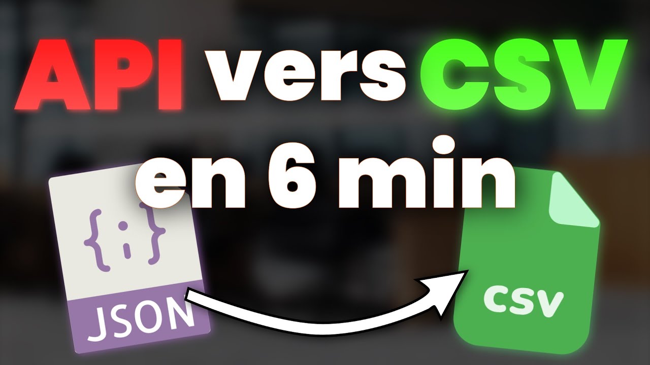 Je transforme des données d'API en fichier CSV ! - YouTube