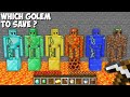 WHO to SAVE DIAMOND GOLEM or EMERALD or GOLD or LAVA GIRL or WATER GOLEM in Minecraft ?