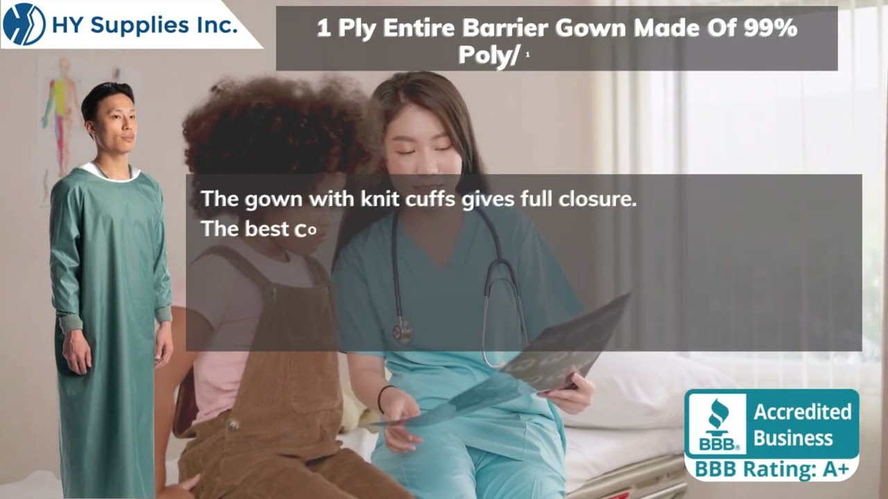 Barrier Gowns & Quarpel Barrier Gowns | 1 Ply Entire Barrier Gown Made Of 99 Poly 1 Carbon USA