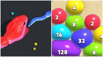 Snake Clash.io vs Blob Merge 3D - (ASMR Game, New Update), Part - 02