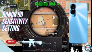 Honor 90 best sensitivity setting pubg | no recoil🥶🥶| sensitivity bgmi | Graphic test | codes