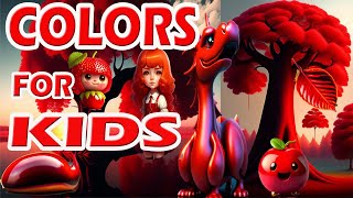 Discover the Exciting World of Red with Fun Animals and Objects - Perfect for 5-Year-Old Kids!"