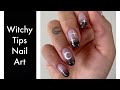 Smokey Glitter Witchy Tips | Luminary Nail Systems Fill + Halloween Nail Art