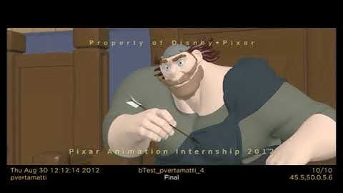 Pixar Animation Internship Reel 2012 | Priscila Vertamatti | @3DAnimationInternships
