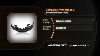 For Mazda 3 Bumper Cover 2004 05 2006 Front Primed Sport Type
