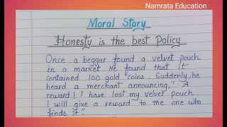 Story on Honesty is the Best Policy in English / Moral Story on A Velvet Pouch of Golden Coins