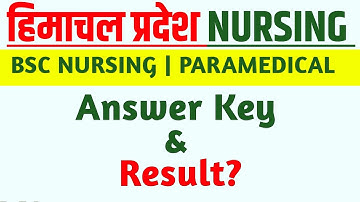 AMRU Bsc Nursing Answer Key 🔥HIMACHAL PRADESH NURSING Result | Bsc NURSING Result, Amru paramedical