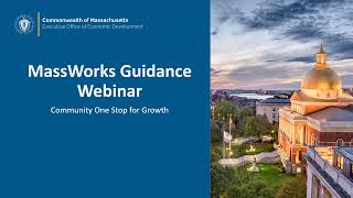 FY26 One Stop Webinars: MassWorks Infrastructure Program