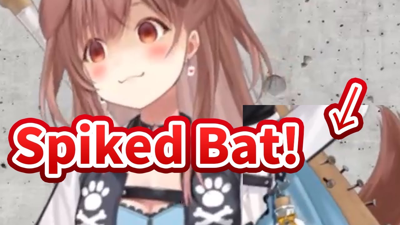 Korone reveals her new outfit and finally got a Spiked Bat [Hololive/Eng sub]