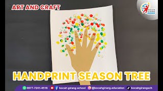 ART & CRAFT Handprint Season Tree - Bocah Girang School I #artandcraft #handprintart #tree