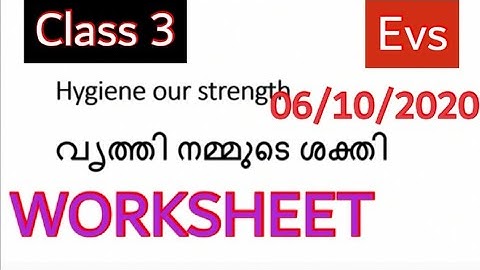 CLASS 3 EVS WORKSHEET OCTOBER 06/ENG AND MAL MEDIUM#