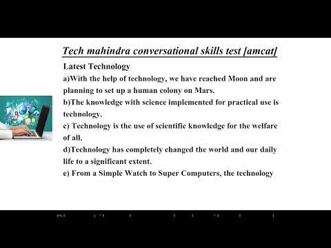 Tech Mahindra 3rd Round Conversational Skill Test Exam Pattern, Preparation(amcat)