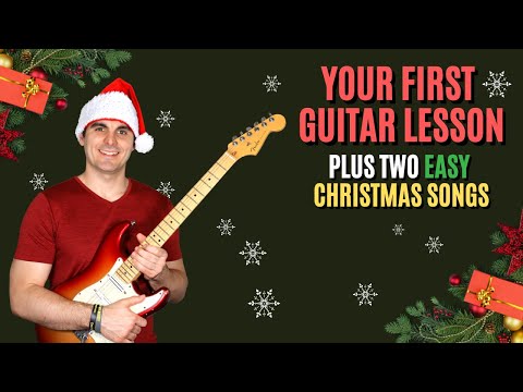 So You Got A Guitar For Christmas? Watch This To Learn How To Play It! (First Lesson For Beginners)